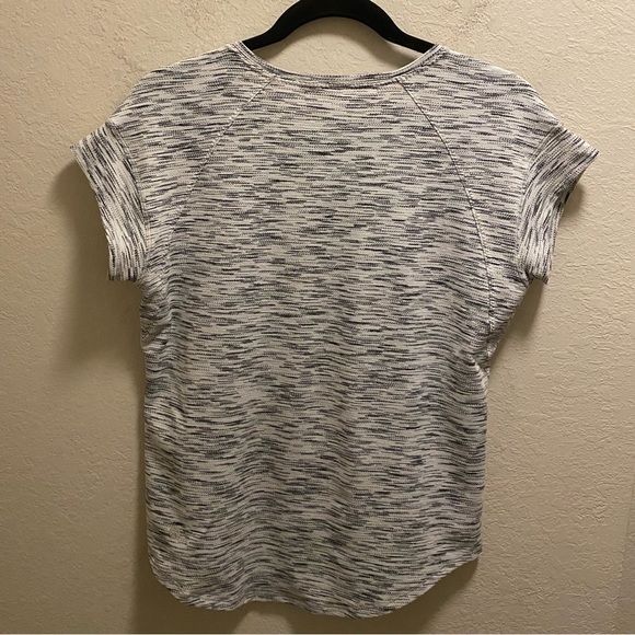Lululemon Run Around Tee Tiger Space Dye Black White Size 8 - Picture 6 of 9